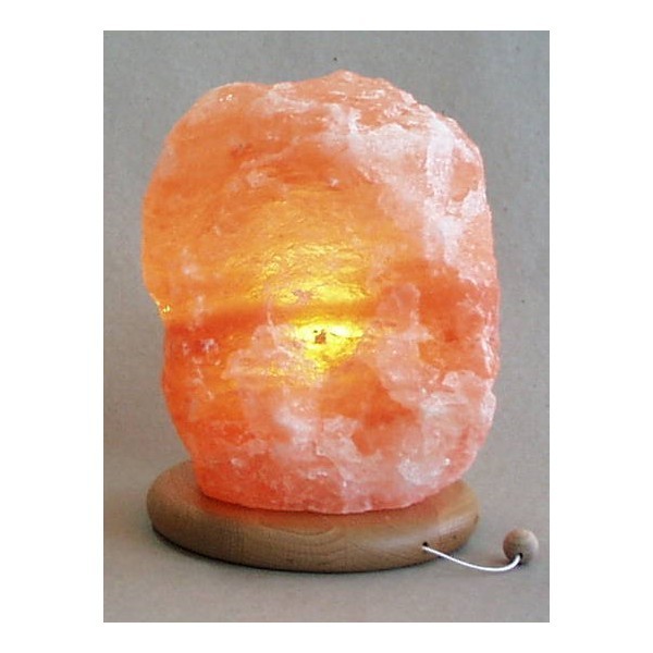 Salzkristall-Lampe geschirmt, min.3,5kg-Kristall, 2m Leitung, E14, 15W